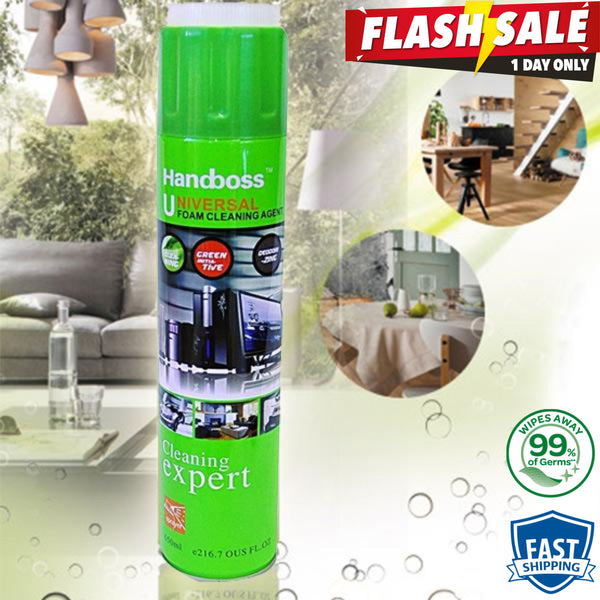 Handboss Universal Foam Cleaner with Brush Leather Fabric Car Interior