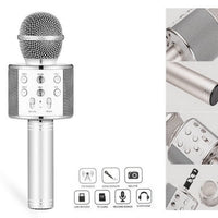 Wireless Handheld Bluetooth Audio Recording and Karaoke Microphone with Speaker