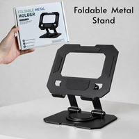 Metal Desktop Tablet Stand Foldable And Easy to Store 360°  Rotatable Tablet Stand