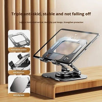 Metal Desktop Tablet Stand Foldable And Easy to Store 360°  Rotatable Tablet Stand