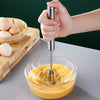 1pc, Semi Automatic Egg Whisk, Stainless Steel Hand Push Whisk, Egg Beater