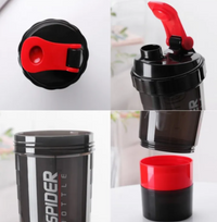 Spider Protein Shaker | Gym Shaker 550ml with 2 Storage Extra Compartment for Gym