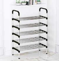 5-Layer Metal Shoe Rack Organizer Space Saving Home Storage