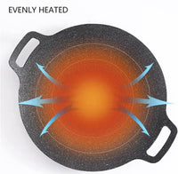 28cm Non-Stick Korean BBQ Grill Pan Camping & Outdoor