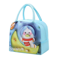 Cartoon Thermal Insulation Lunch Bags Oxford Fresh Cooler Pouch for Students