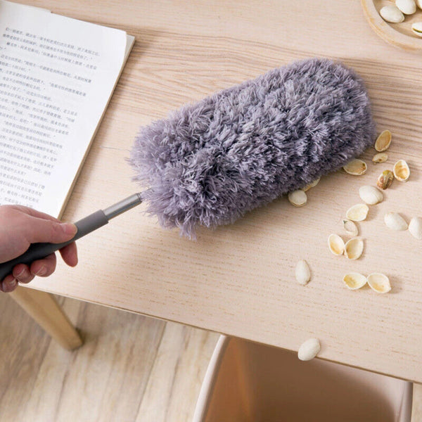 Retractable Duster Stainless Steel Long Handle Dusting Brush Car Household