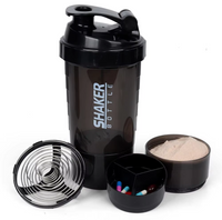 Spider Protein Shaker | Gym Shaker 550ml with 2 Storage Extra Compartment for Gym