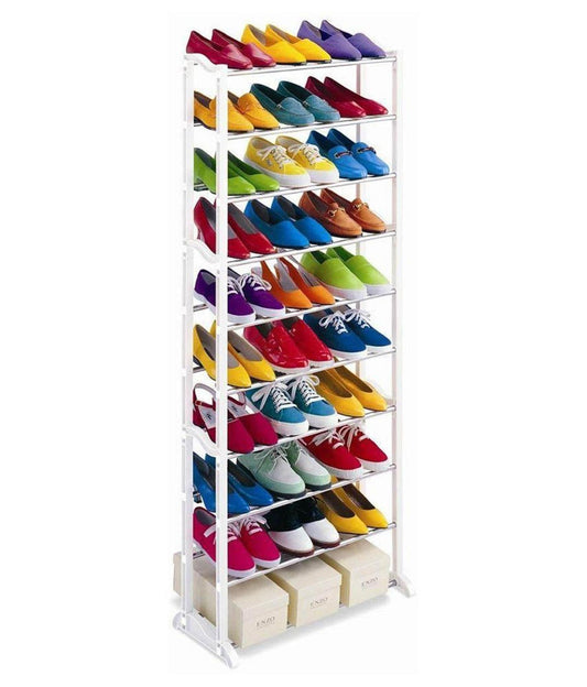 10 Layer Stackable Shoe Rack for 30 Pairs