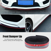 Samurai Red Carbon Front Bumper Lip Protector Rubber Body Guard