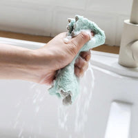 2pc Super Absorbent Microfiber Kitchen Dish Cloth for Household Cleaning