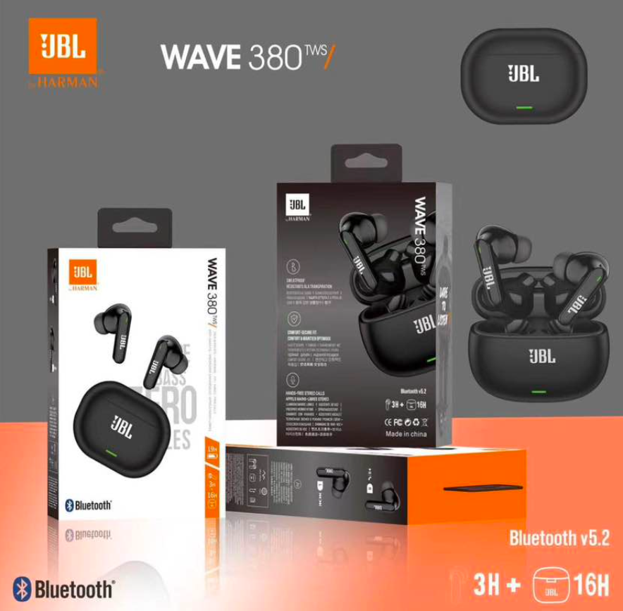 Wave 380 TWS Bluetooth Wireless Earbuds | True Wireless Sport Earbuds