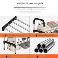 5-Layer Metal Shoe Rack Organizer Space Saving Home Storage