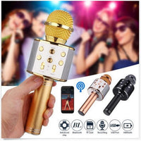 Wireless Handheld Bluetooth Audio Recording and Karaoke Microphone with Speaker