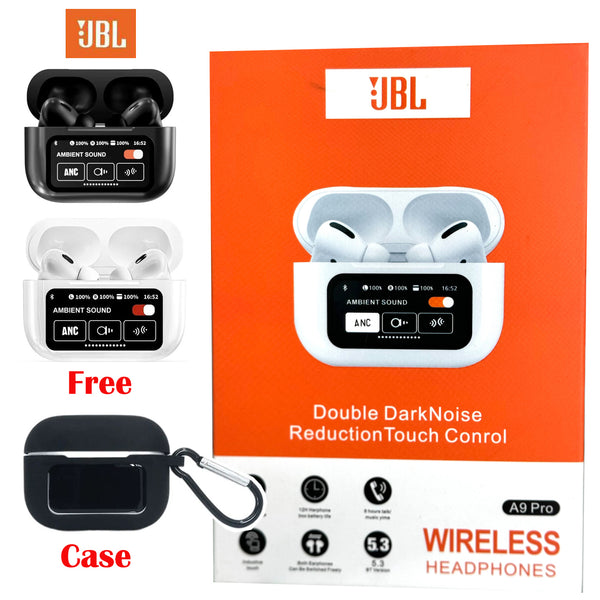 JBL A9 Pro Wireless Earbuds with LED Touch Screen
