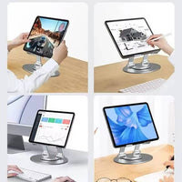Metal Desktop Tablet Stand Foldable And Easy to Store 360°  Rotatable Tablet Stand
