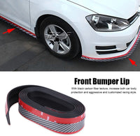 Samurai Red Carbon Front Bumper Lip Protector Rubber Body Guard