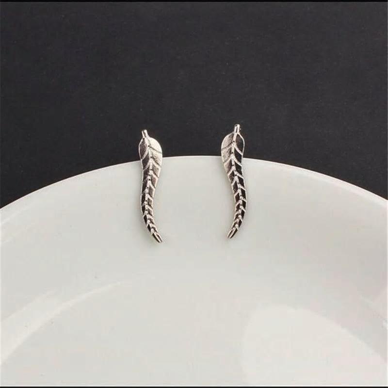 Gold Earring Leaf Stud For Women