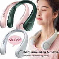 Foldable Bladeless Wearable Neck Fan Travel & Sports