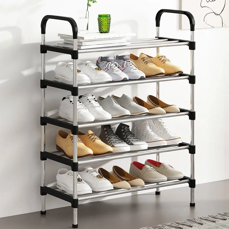 5-Layer Metal Shoe Rack Organizer Space Saving Home Storage