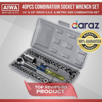 Aiwa 40 PC Socket Wrench and Tool Kit Set