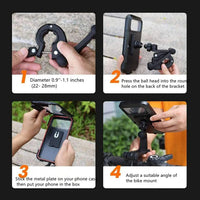 Universal 360Ã‚Â° Waterproof Motorcycle Bike Phone Holder