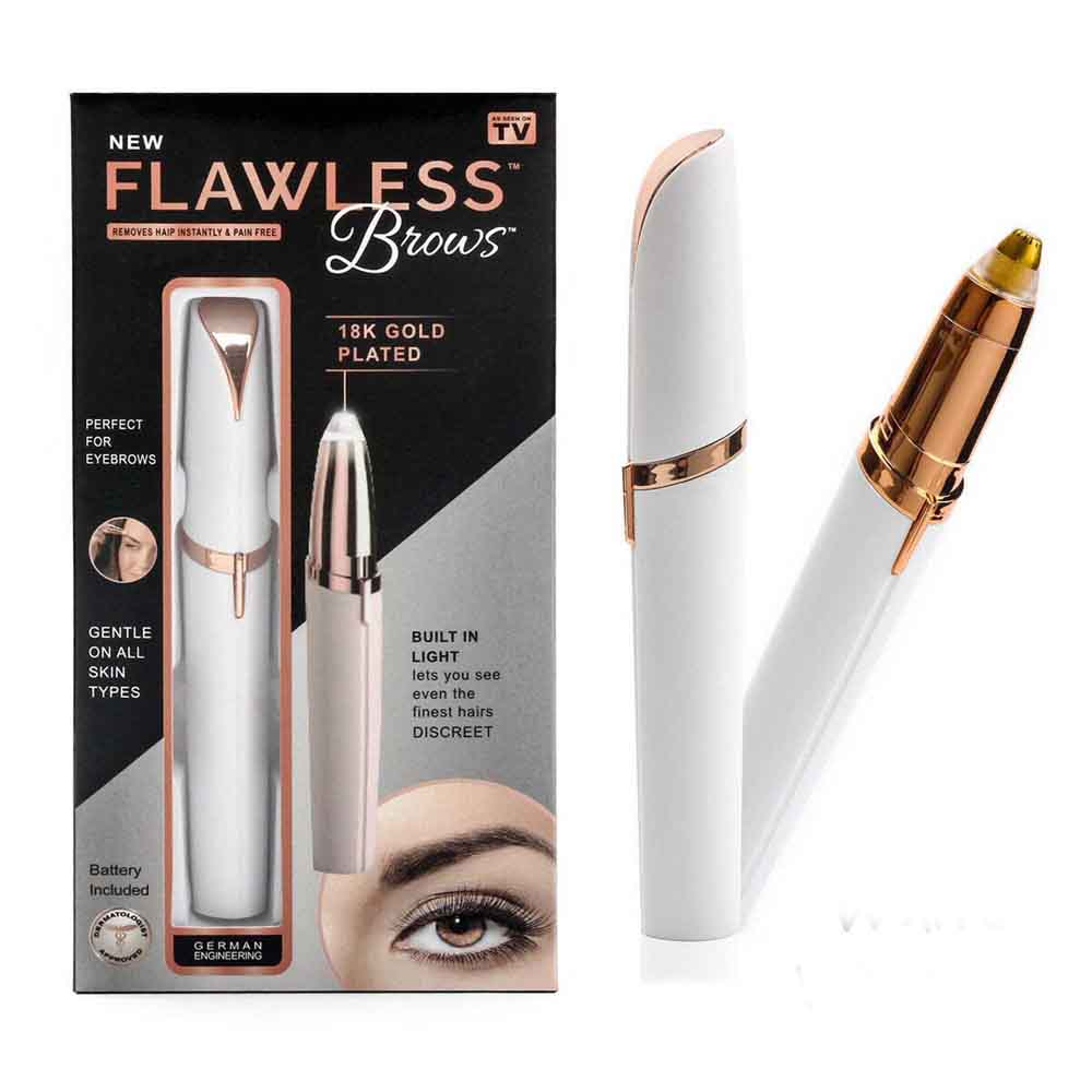 Flawless Beauty Eyebrows Remover Trimmer Razor Shaver Electric Facial Hair