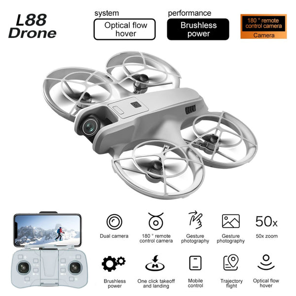 Kids Flying Toy - L88 Drone(S106) 4K Dual Camera Mini Quadcopter L88 Drone with Optical Flow Hover & Brushless Motor L88 Drone - Premium Quality
