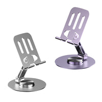 Universal Aluminum Phone Stand for Desk 360° – Rotation, Foldable and Anti-Slip Base