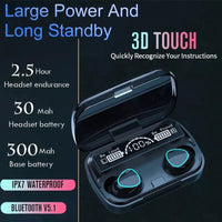 M10 & M11 TWS Mini Earphone With LED Digital Display Touch IPX7 Waterproof Wireless Bluetooth Headphone With 3300MAh Charging Box , X15 Earbuds