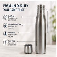 1000ml Portable Hot Cold Water Bottle for Travel Camping Sports Drink Bottles Drinkware Cup Stainless Steel Water Bottle