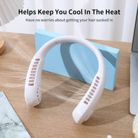 Foldable Bladeless Wearable Neck Fan Travel & Sports