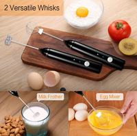 USB Rechargeable 3-Speed Adjustable Milk Frother Hand Mixer