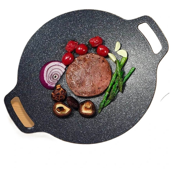 28cm Non-Stick Korean BBQ Grill Pan Camping & Outdoor