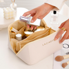Portable Large Capacity PU Leather Cosmetic Bag Travel Toiletry Bag Women's