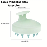 Silicone Scalp Massager & Shampoo Brush - Fragrance-Free, Battery-Free Hair and Body Scrubber for Deep Cleaning and Relaxation