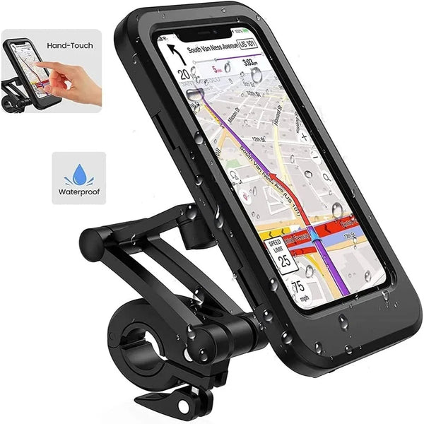 Universal 360Ã‚Â° Waterproof Motorcycle Bike Phone Holder