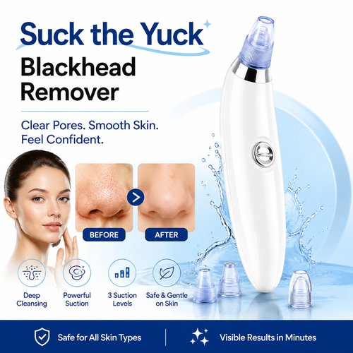 Suck and Yuck Blackhaed Remover Portable Blackhead Remover Tool
