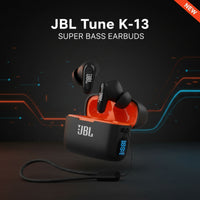 K-13 Bass Edition - Bluetooth 5.3 TWS Earphones with 30h Battery, Sweat
