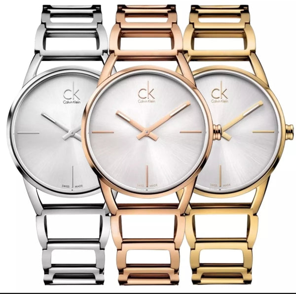 C K Ladies Watch Stainless Steel Black Silver Gold RoseGold Girls Watch