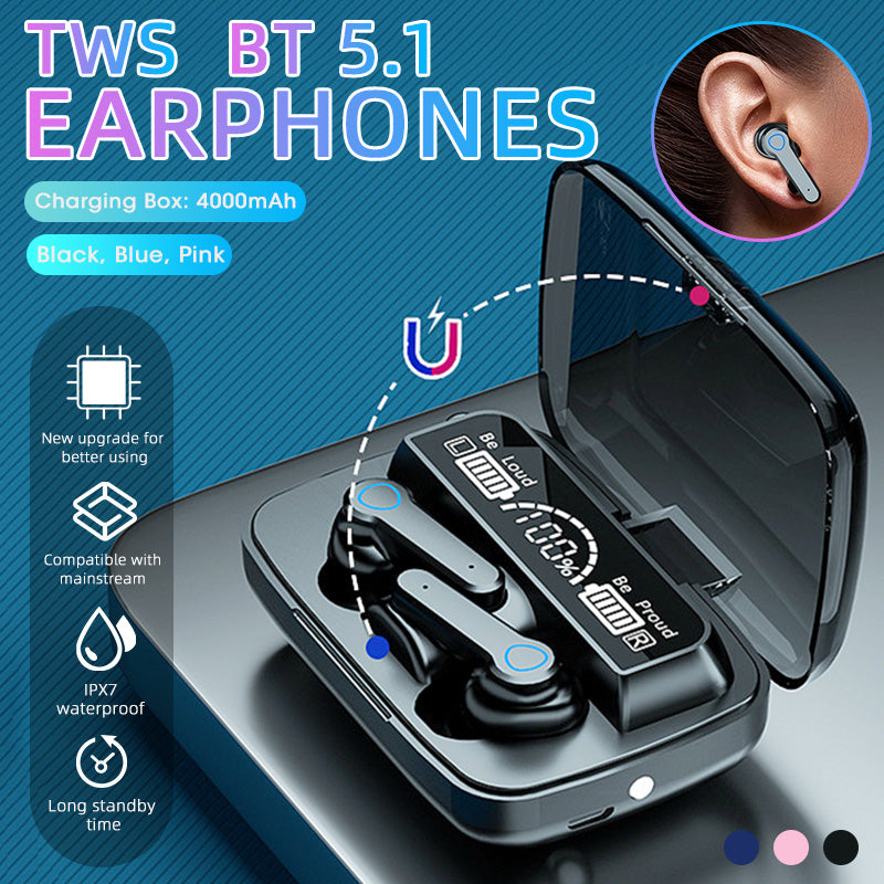 M10 & M11 TWS Mini Earphone With LED Digital Display Touch IPX7 Waterproof Wireless Bluetooth Headphone With 3300MAh Charging Box , X15 Earbuds