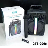 Gts 2066 Wireless Portable Bluetooth Speaker with LED Light Support