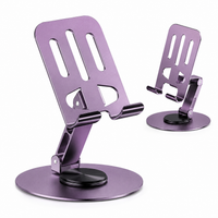 Universal Aluminum Phone Stand for Desk 360° – Rotation, Foldable and Anti-Slip Base