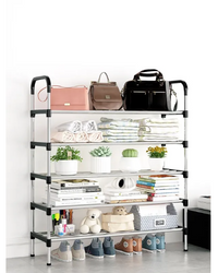 5-Layer Metal Shoe Rack Organizer Space Saving Home Storage