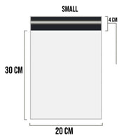 White Shipping Bag Recycled Poly Mailer Flyers Upto 500 Bags [20cm X 30cm +
