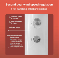 White Leafless Hair Dryer with Strong Airflow, Quick Drying and Low Noise Design