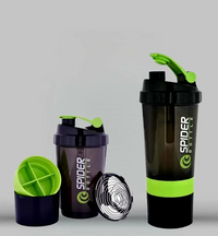 Spider Protein Shaker | Gym Shaker 550ml with 2 Storage Extra Compartment for Gym