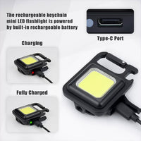 30 COB Rechargeable LED Light Mini Keychain Work Lamp Multifunctional Indoor