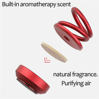 Solar Power Rotatable Car Aroma Air Freshener Perfume Color Silver