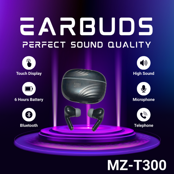 MZ-t300 | Sweat-Resistant Bass Earbuds Featuring 30h Battery, Fast