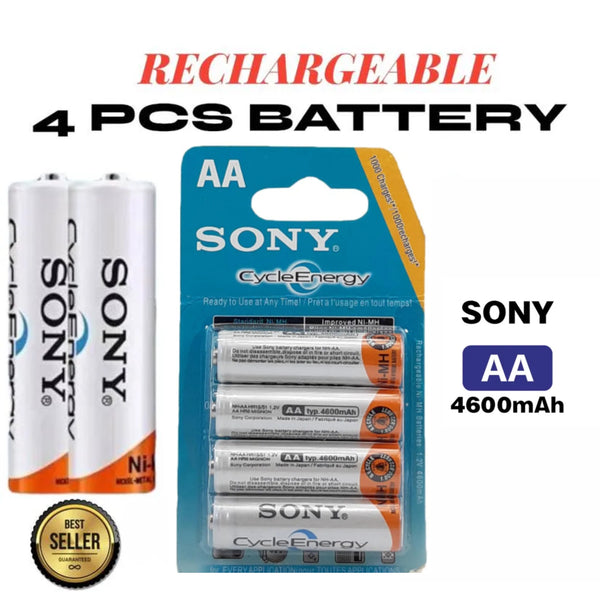 Aa Sonny Rechargeable Battery 4 Pcs - Aa Rechargeable NiMH Battery 4600 mAh